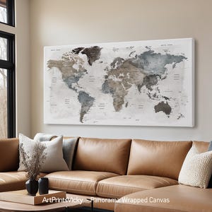 World Map Canvas Wall Art | ArtPrintsVicky