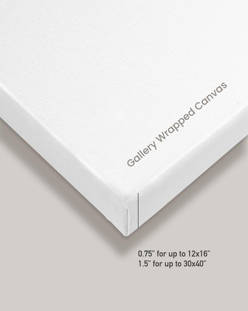 The image is a close-up of a white canvas with text and measurements on it.