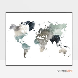 red map painting housewarming gift printable wall art Romania watercolor map print country map poster digital download