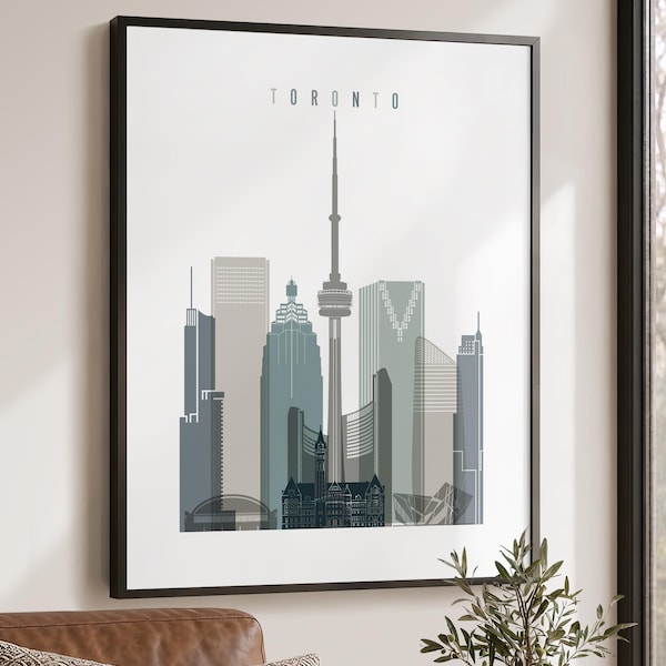 Toronto Wall Art Print, Skyline Poster, Cityscape Travel Decor