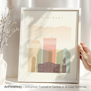 Anchorage Alaska Print: Customizable Cityscape Wall Art