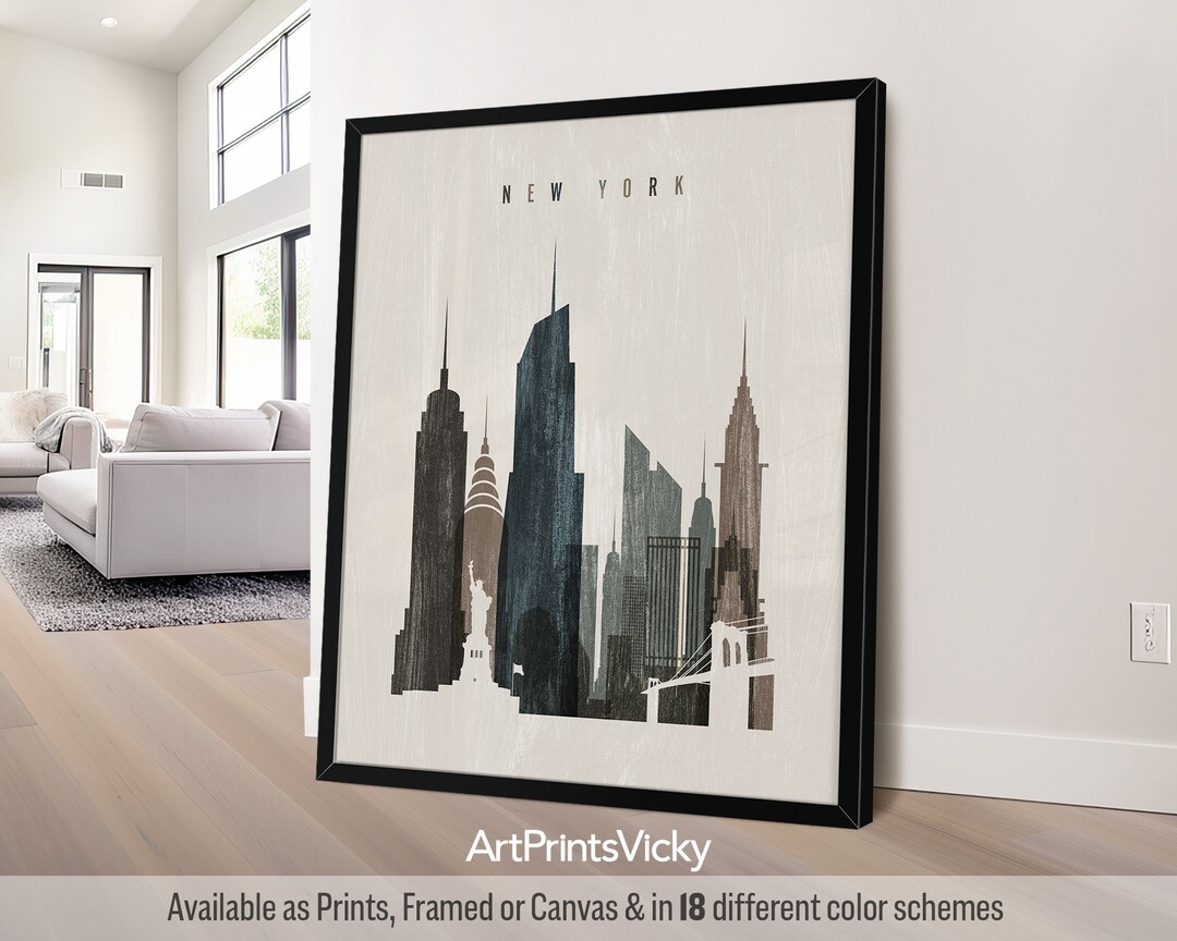 New York Print New York Poster Wall Art New York City - Etsy
