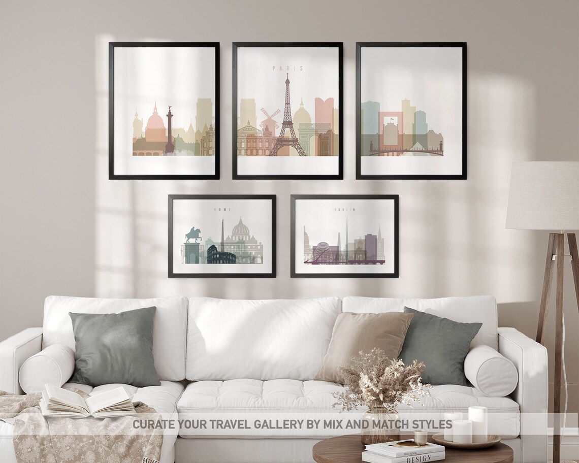 Europe Map Europe Map Poster Print Europe Map Detailed Etsy