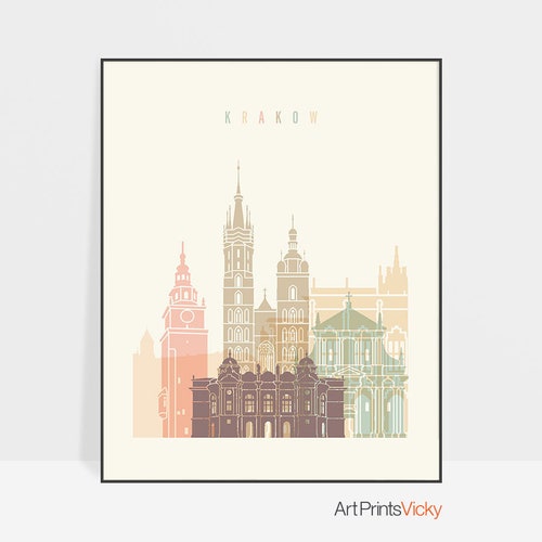 Krakow Krakow Print Krakow Poster Krakow Wall Art Poland Etsy