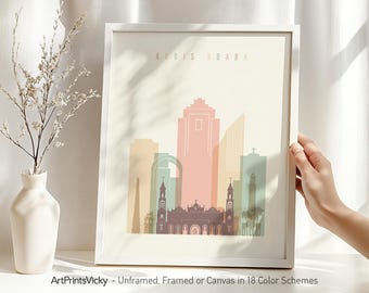 Addis Ababa print, poster wall art, Ethiopia skyline, Travel poster, City print, Travel gifts, Office decor | ArtPrintsVicky