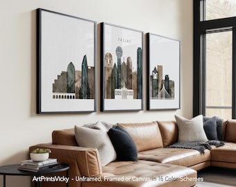 Dallas 3 set of Prints Posters by ArtPrintsVicky