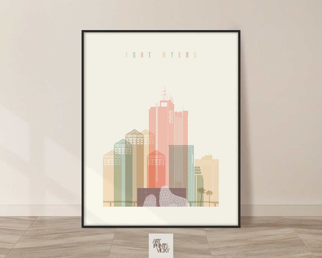 Fort Myers Print Fort Myers Poster Wall Art Fort Myers FL Etsy