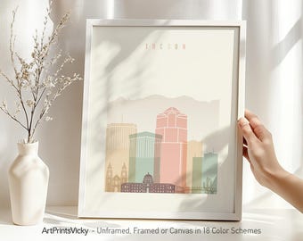 Tucson Print | Arizona Skyline Wall Art Poster | Travel Gifts | Decor for Home and Office | Personalised Gift | ArtPrintsVicky