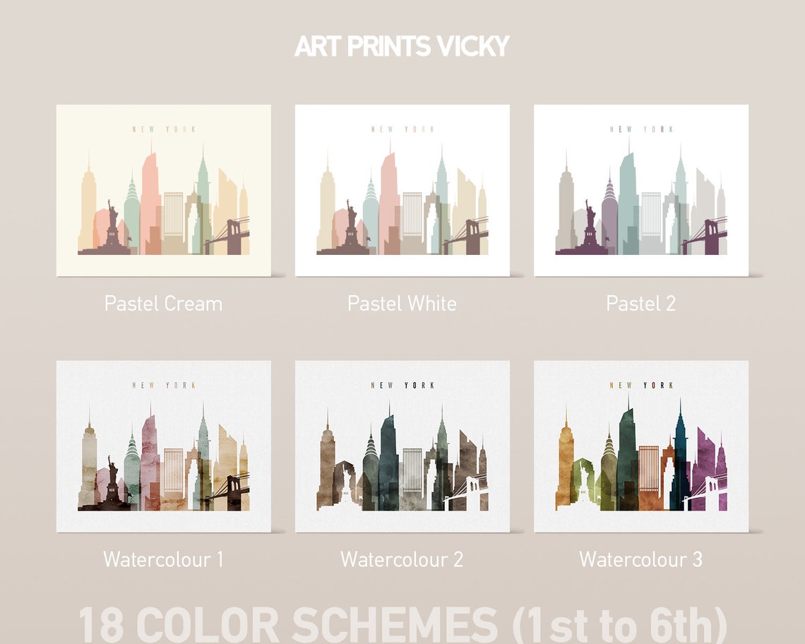 Charlotte Art Print Charlotte Poster Watercolor Skyline Etsy