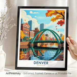 Denver Skyline Art Print: Colorado Cityscape Wall Decor