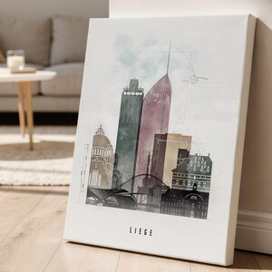 Liege Wall Art Poster, Belgium Cityscape Prints, Travel Gifts image 5