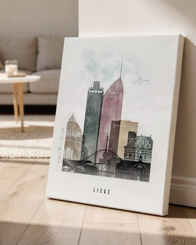 Liege Wall Art Poster, Belgium Cityscape Prints, Travel Gifts image 5