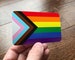 WEATHER-PROOF Progress Pride Flag Rainbow LGBTQAA Sticker 