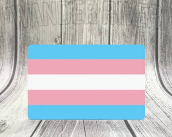 Pegatina IMPERMEABLE de la bandera del orgullo transgénero transgénero