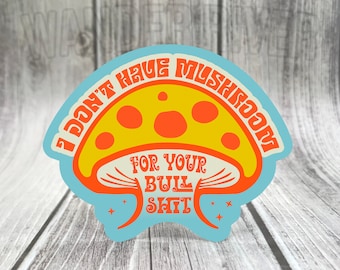 WATERDICHTE paddestoelsticker in retrostijl