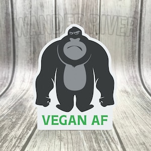 Gorilla Vegan AF Sticker WATERPROOF