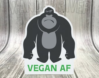 Gorilla Vegan AF Sticker WATERPROOF