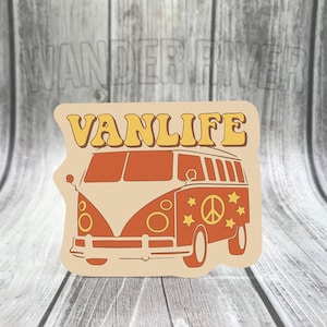 Retro-style Vanlife Sticker Decal WATERPROOF