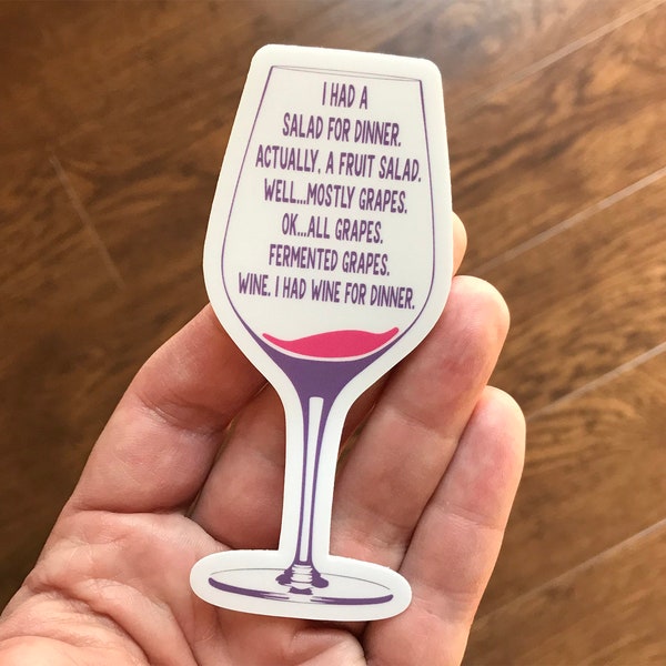 Wine Glass Stickers Etsy