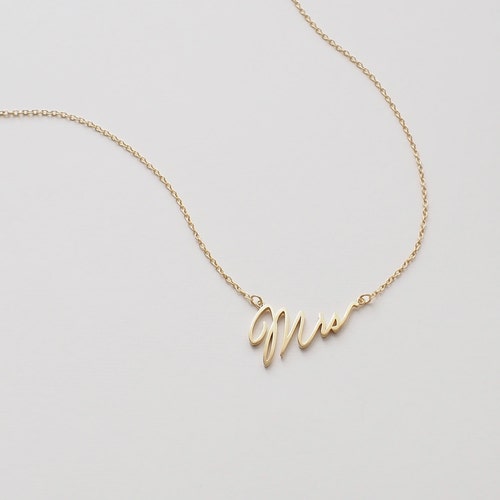 Mrs Necklace Just Married Necklace 