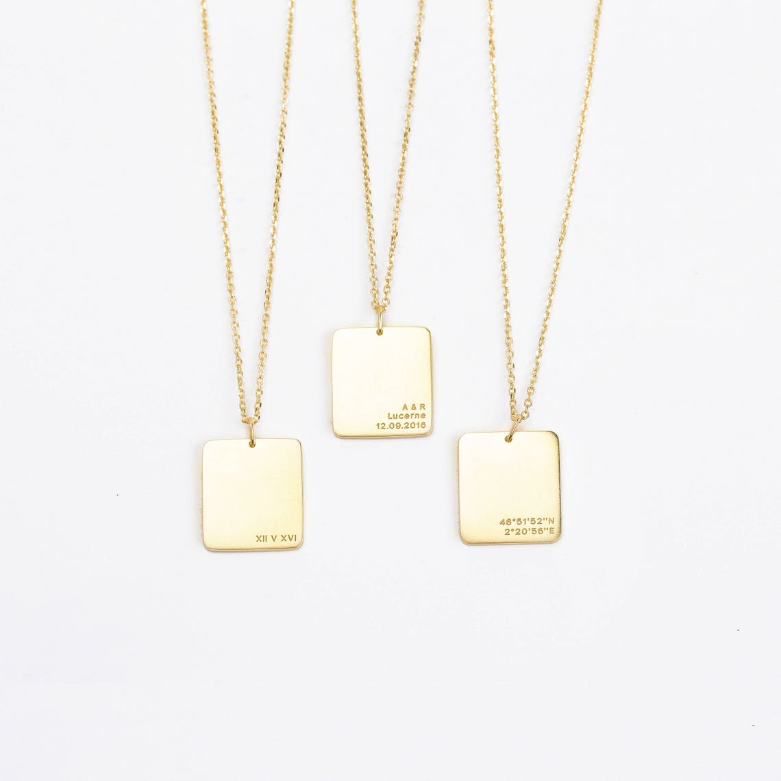 Custom Dog Tag Necklace / Name Dog Tag Necklace / Custom Name Etsy