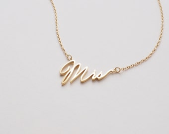 Mrs Necklace Just Married Necklace 