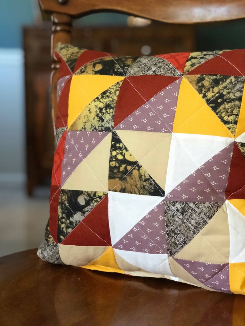 Ombr\u00e9 quilted pillow 14x14