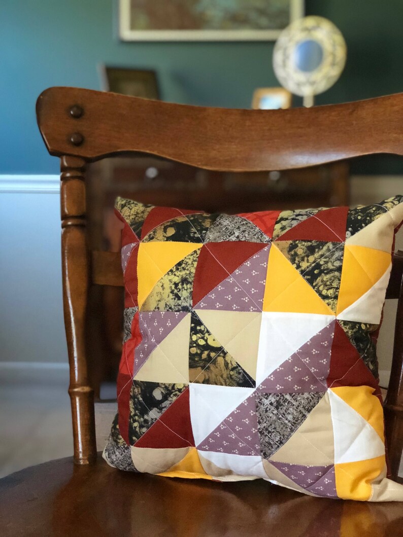 Ombr\u00e9 quilted pillow 14x14