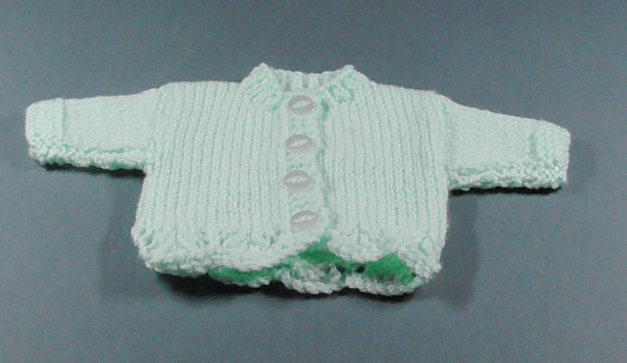 preemie crossover cardigan