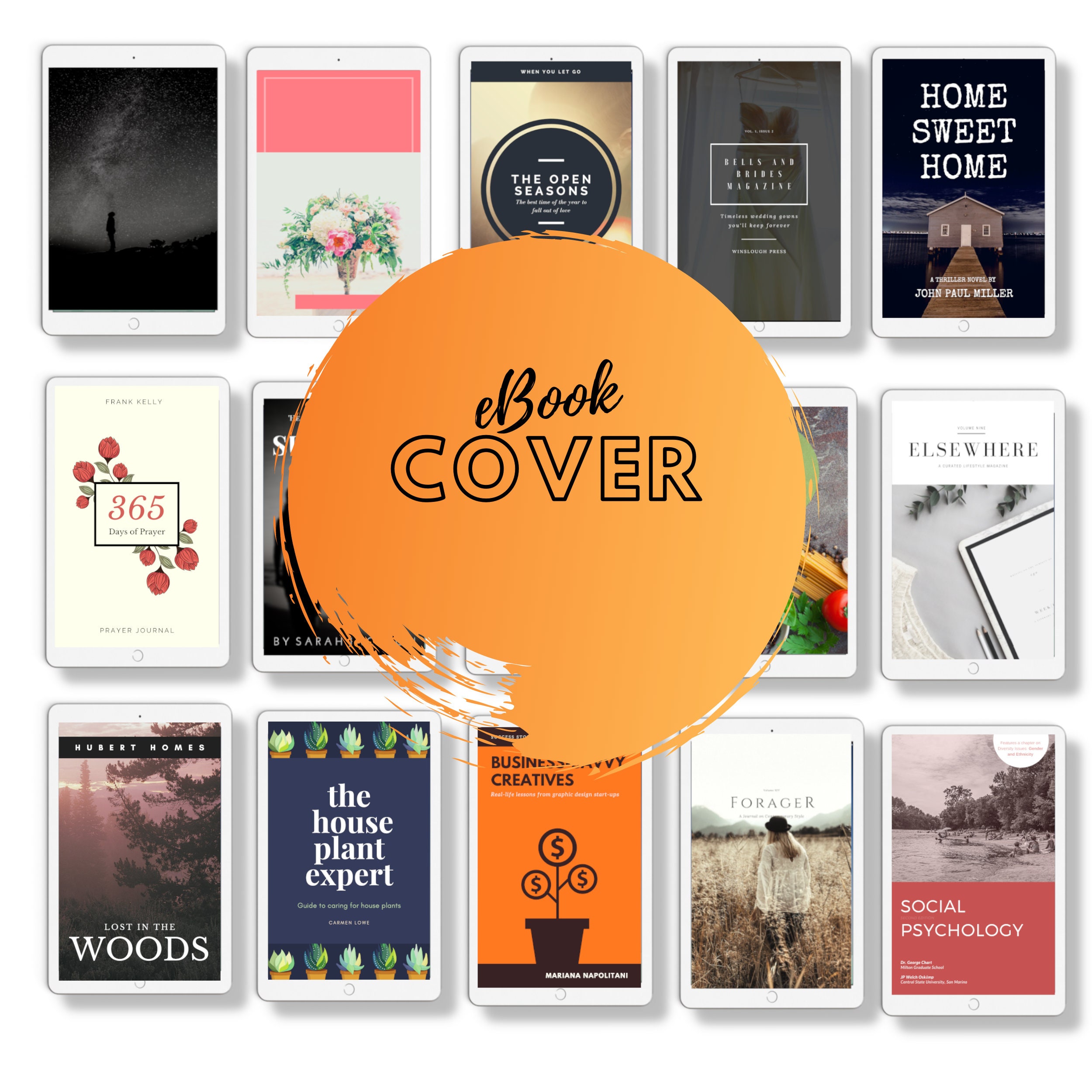 Custom Ebook Cover Designs Custom Book Cover Design Digital Etsy