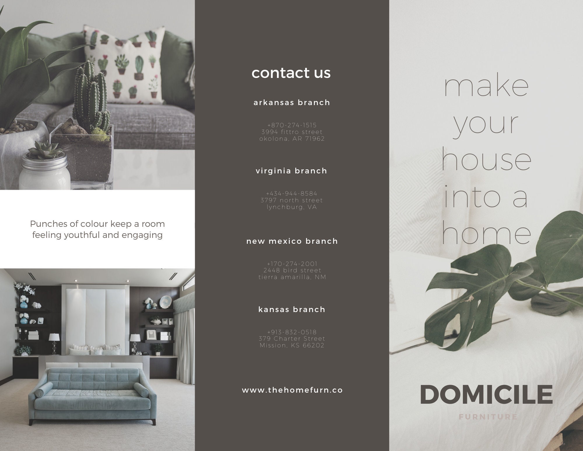 Custom Brochure Template Canva Brochure Design Gray Etsy
