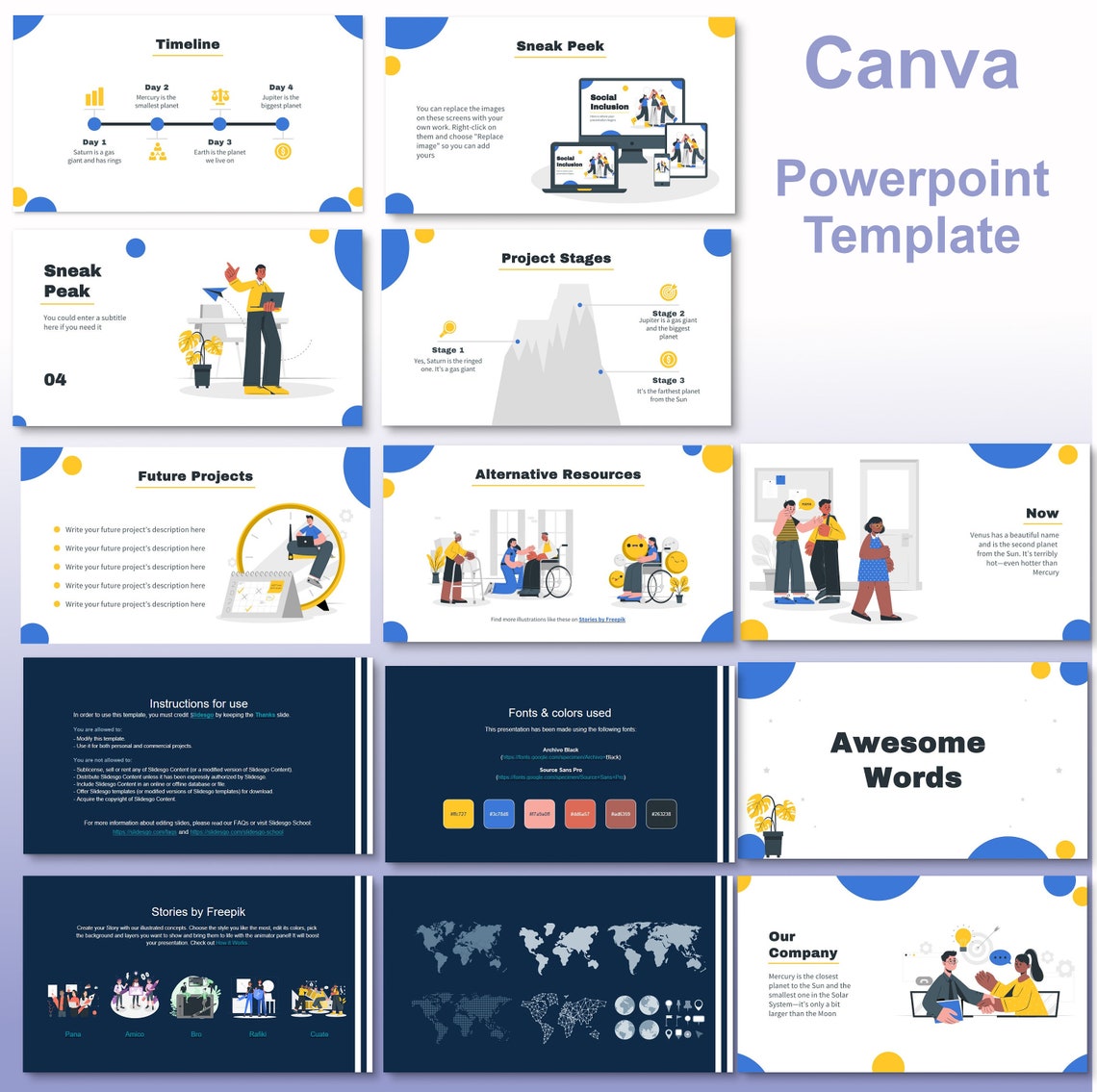 business presentations canva