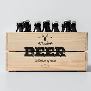 Download Beer Mock Up Box Mockup Elegant Modern Professional Design Etsy