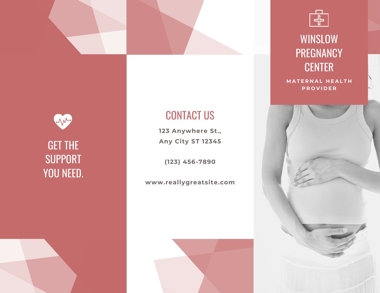 Custom Brochure Template Theme Canva Brochure Pink and White Etsy