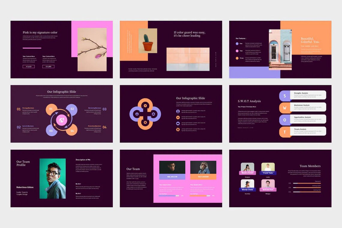 Canva Business PowerPoint Presentation Template Etsy