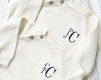 Baby Sweater, Personalized Sweater, Monogrammed Toddler sweater, Boys Sweater. embroidered, unisex