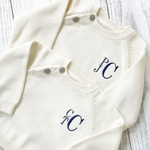 Monogrammed baby sweater outlet