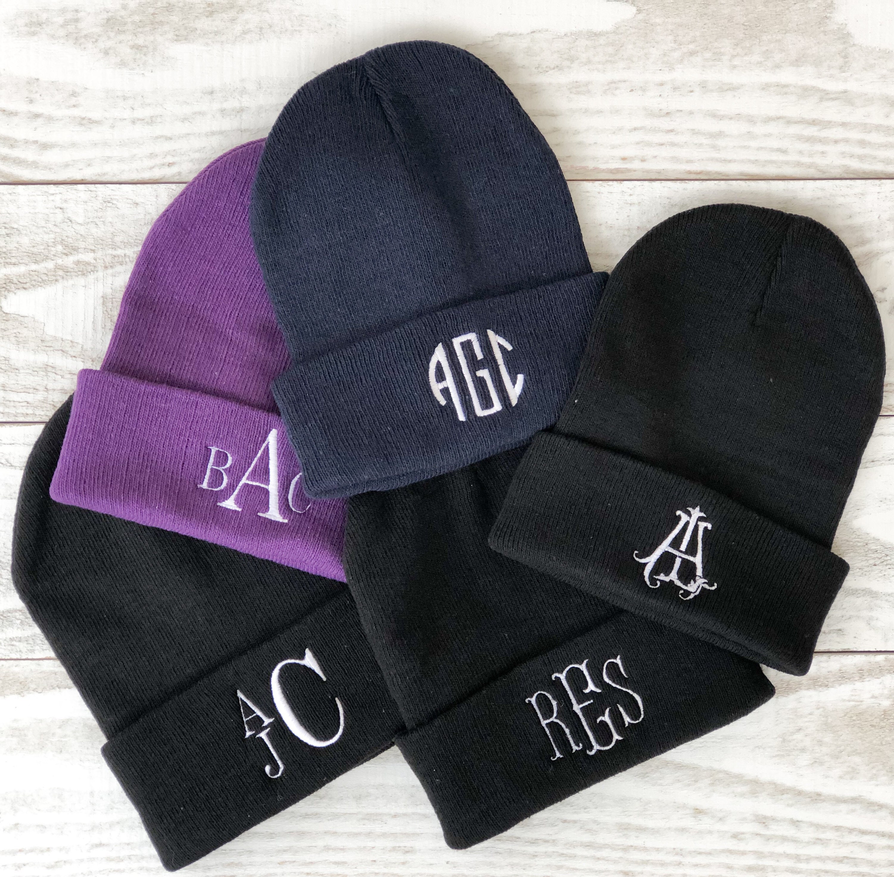 Womens Beanie- Womens Monogrammed Hat-monogrammed Winter Hat ...