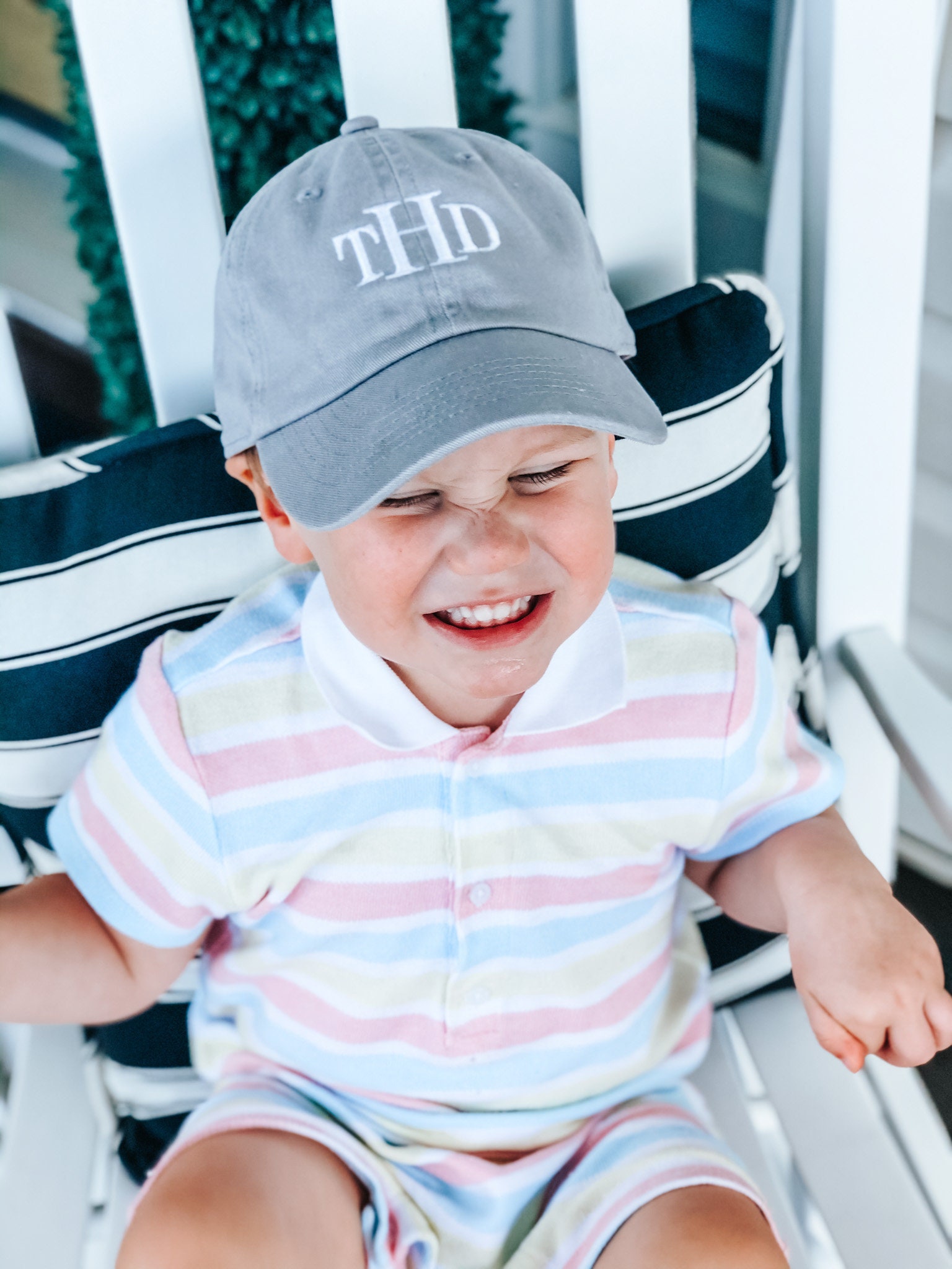 Toddler/Kids Monogramed Baseball Hat