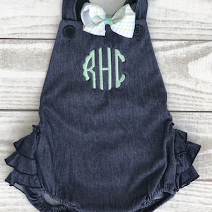 Girls&#39; Ruffle Bubble Romper, Baby Romper,Monogrammed Bubble, Baby Bubble, Ruffle Bottom, Toddler Bubble