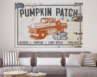 Pumpkin Patch Sign Faux Metal Large Farmhouse Kitchen Signs Farmhouse Kitchen Wall Decor Rustic Home Decor Farmhouse Sign Farmhouse Decor
