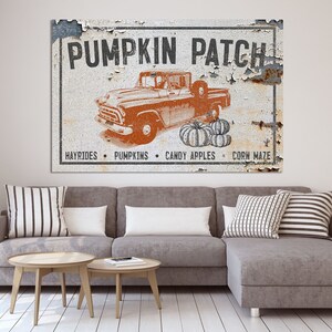Pumpkin Patch Sign Faux Metal Large Farmhouse Kitchen Signs Farmhouse Kitchen Wall Decor Rustic Home Decor Farmhouse Sign Farmhouse Decor