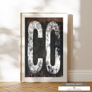 Colorado Typography Poster Print; Rustic Decor,  Letter Art Print, Family Sign Home State Gift, Couples Wedding Gift, Rustic Modern Decor