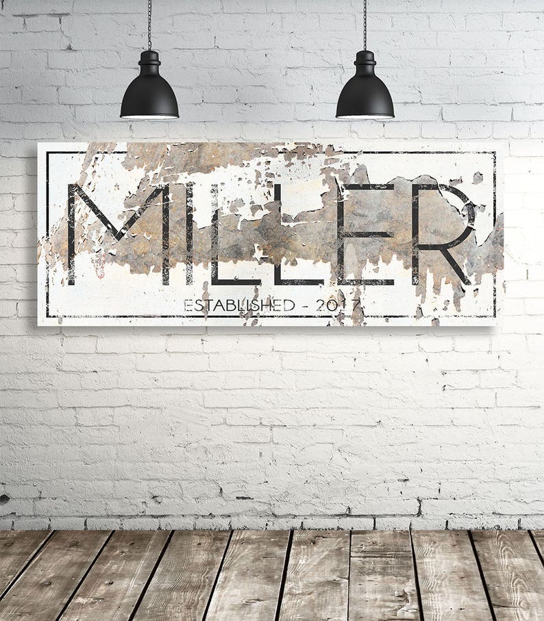 Rustic Established Signs Family Name Gift for Her Modern Farmhouse Est Sign Rustic Large Family Name Personalized Family Name Sign Wedding image 8