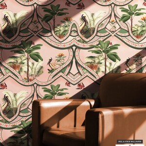 Havana Night Moody Art Deco Wallpaper; Dark Botanical Wallpaper, Moody ...
