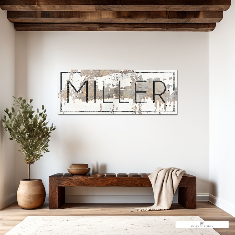 Rustic Established Signs Family Name Gift for Her Modern Farmhouse Est Sign Rustic Large Family Name Personalized Family Name Sign Wedding
