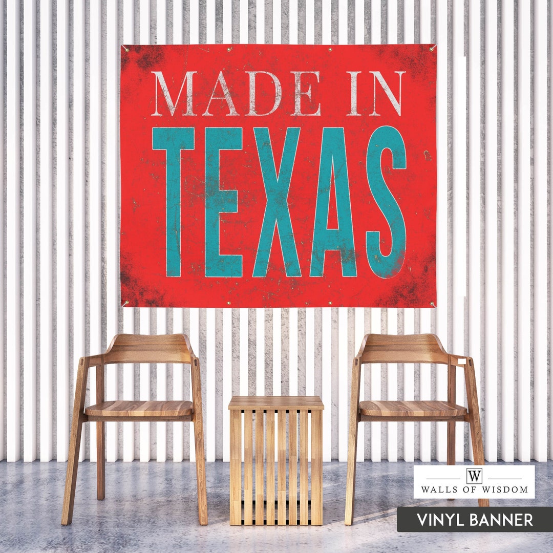 Made in Texas Backyard Vinyl Name Patio Decor, Outdoor Decor TX Yard