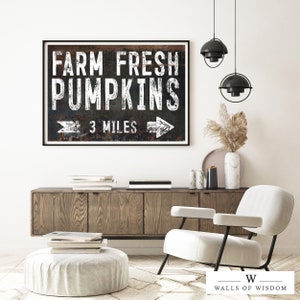 Farmhouse pick your own pumpkins rustic fall wall decor digital download art prints.