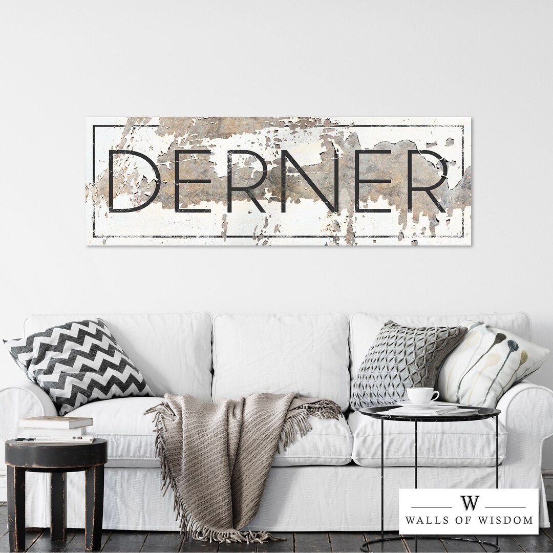 Modern Farmhouse Custom Wall Decor Personalized Family Name Sign Gift ...