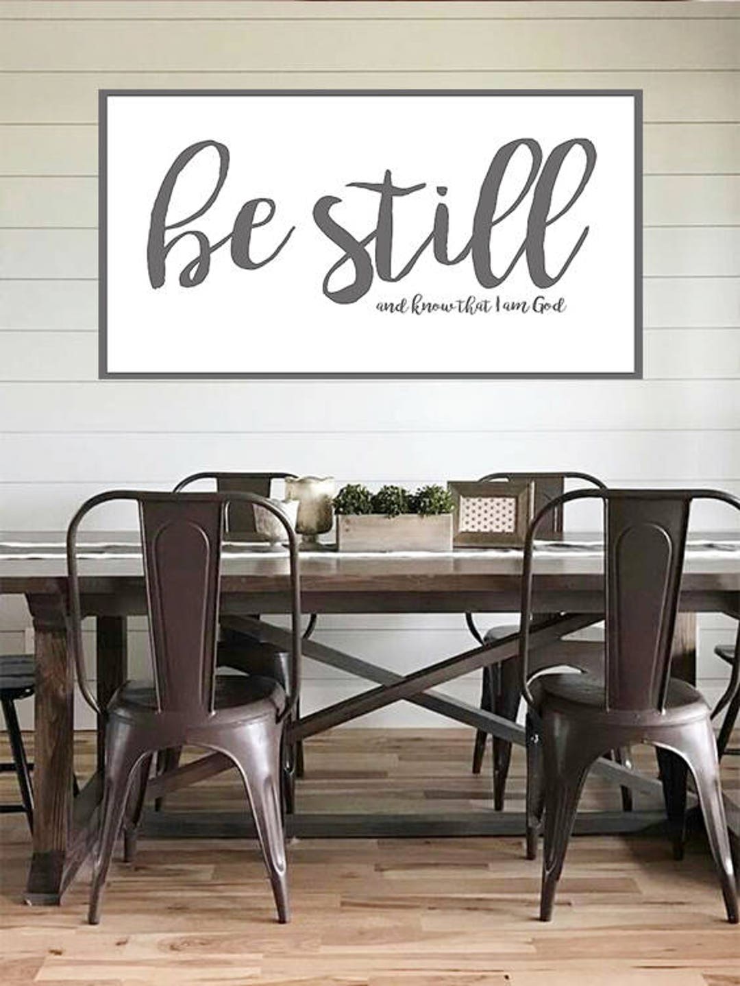 BE STILL and KNOW Fixer Upper Wall Art Gift for Her Be Still and Know Wall Art Modern Farmhouse